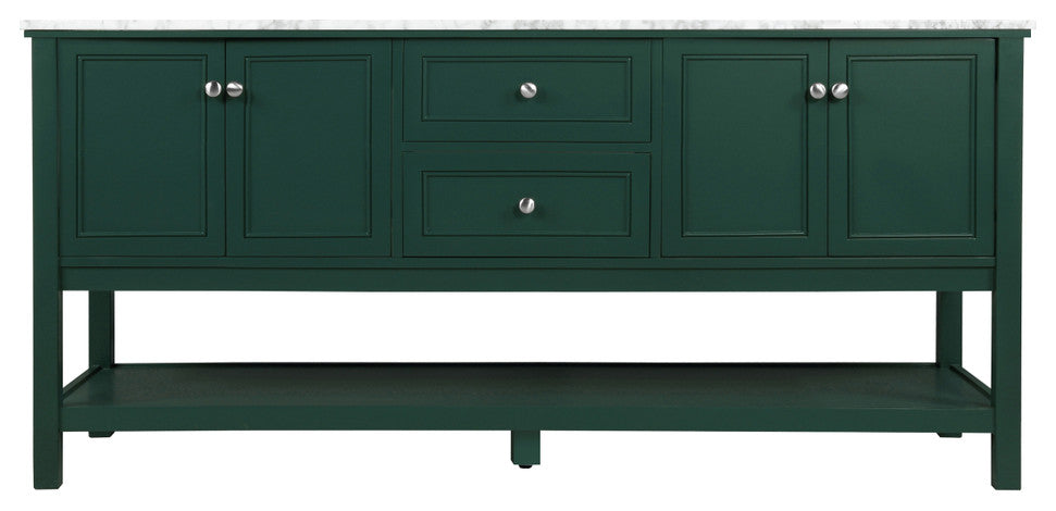 Home Living 72" Double Bathroom Vanity, Green
