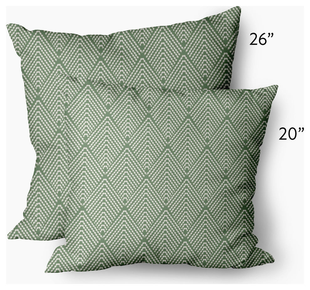 Lifeflor Diamond Decorative Throw Pillow, Muted Green, 20"x20"