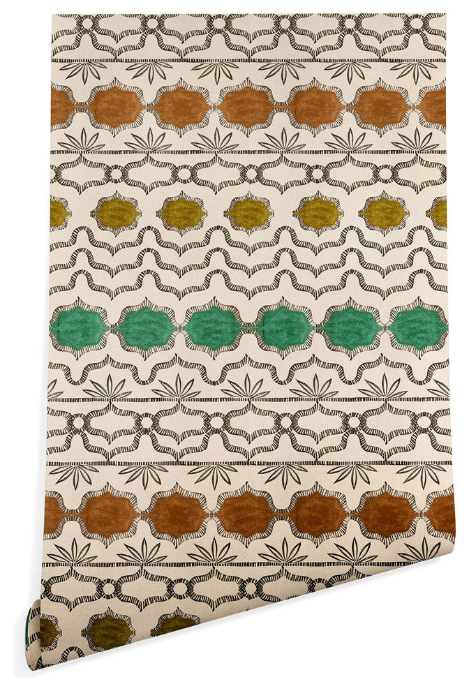 Deny Designs Dash and Ash Planted and Grow Wallpaper, Beige, 2'x4'