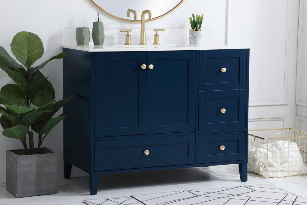 Elegant Decor Sommerville Bathroom Vanity Blue