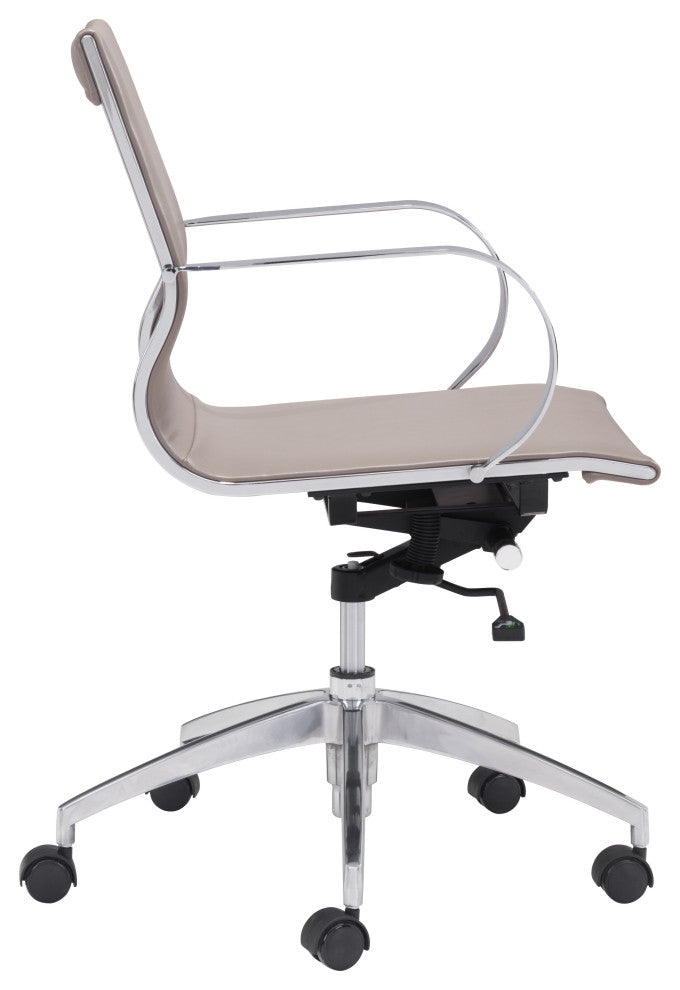 Glider Low Back Office Chair Taupe