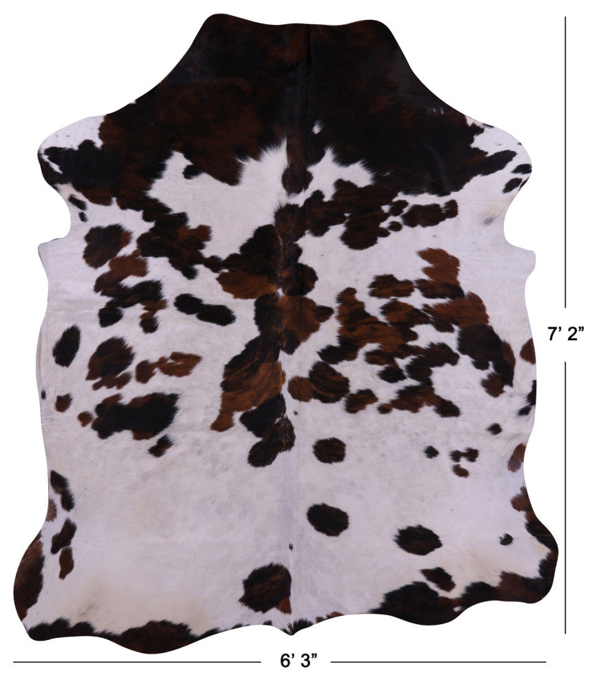 7' 2" X 6' 3" Natural Cowhide Rug C2306