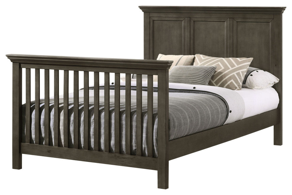 San Mateo 60"W Convertible Crib, Gray