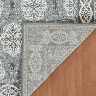 Alessana Banbury Bordered Area Rug, Blue, 6'7"x6'7" Round