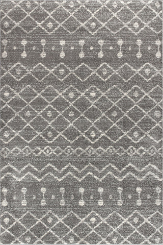 Aksil Moroccan Beni Souk Area Rug, Gray/Cream, 4 X 6