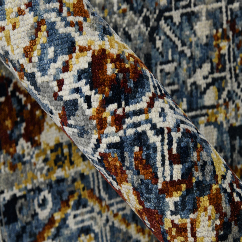 Bristol Jorenie Area Rug, Blue, 9' x 12', Bordered