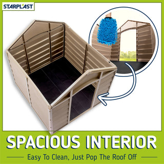 Starplast Small Dog House Kennel,  Mocha/Brown
