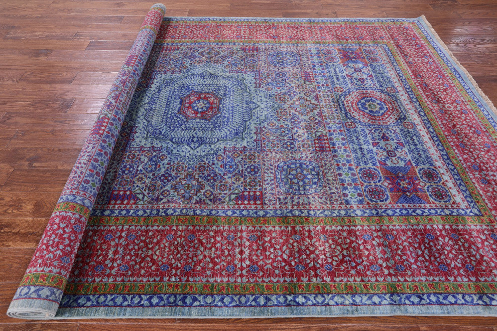 Mamluk Geometric Handmade Wool Rug 7' 0" X 10' 2" - Q12605