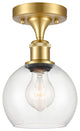 Innovations 516-1C-SG-G122-6-LED 1-Light Semi-Flush Mount, Satin Gold