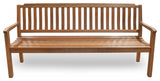 72" Teak Solid Wood Garden Bench