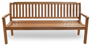 72" Teak Solid Wood Garden Bench