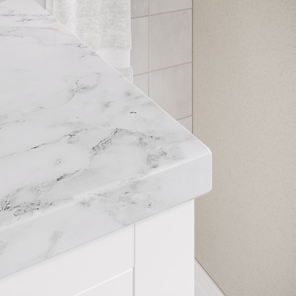 Blanc Bathroom Vanity, White, 48", Single Sink, Freestanding