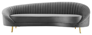 Camber Channel Tufted Performance Velvet Sofa