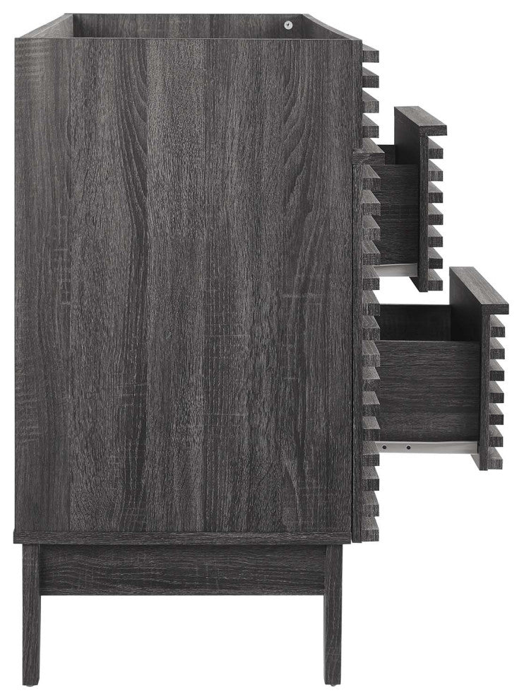 Render 48" Double Bathroom Vanity Cabinet, Charcoal