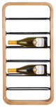 Modern Minimalist Wall Mounted 6 Bottle Wine Rack Floating Shelf Contemporary
