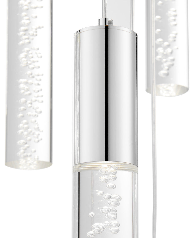 Acrylic Cylinder Chandelier// 13 Light