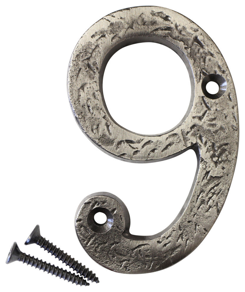 RCH Hardware Iron Rustic Country House Number, 3-Inch, Various Finishes, Antique