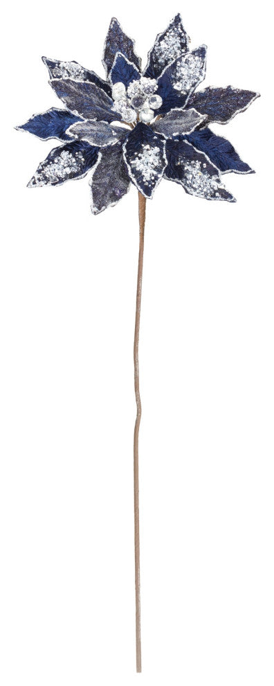 Frosted Poinsettia Stem, Set of 6