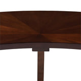 Baxton Studio Berlin Mid-Century Modern Walnuted Wood Curved Dining Bench