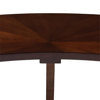 Baxton Studio Berlin Mid-Century Modern Walnuted Wood Curved Dining Bench