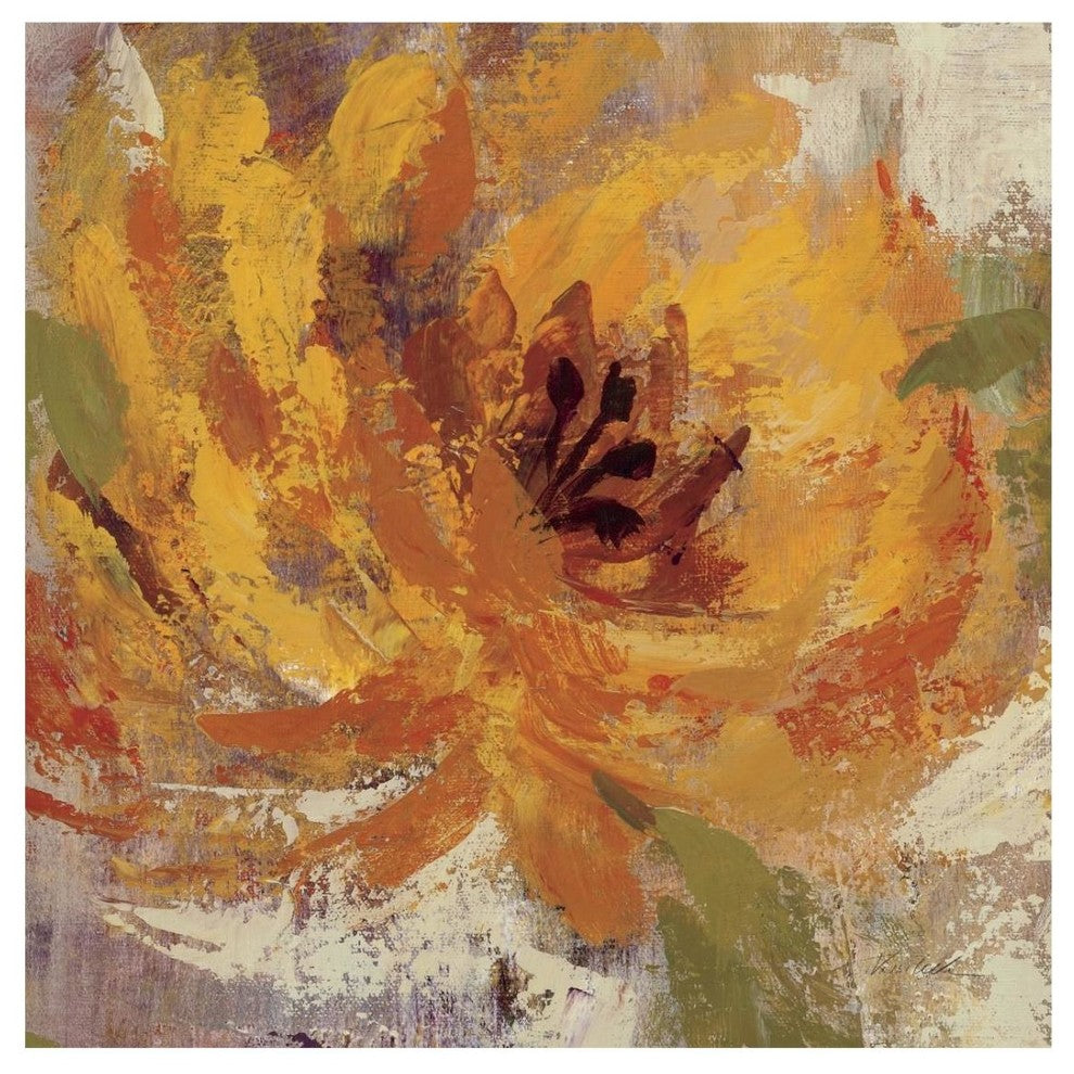 "Fiery Dahlias I - Crop" Digital Paper Print by Silvia Vassileva, 26"x26"