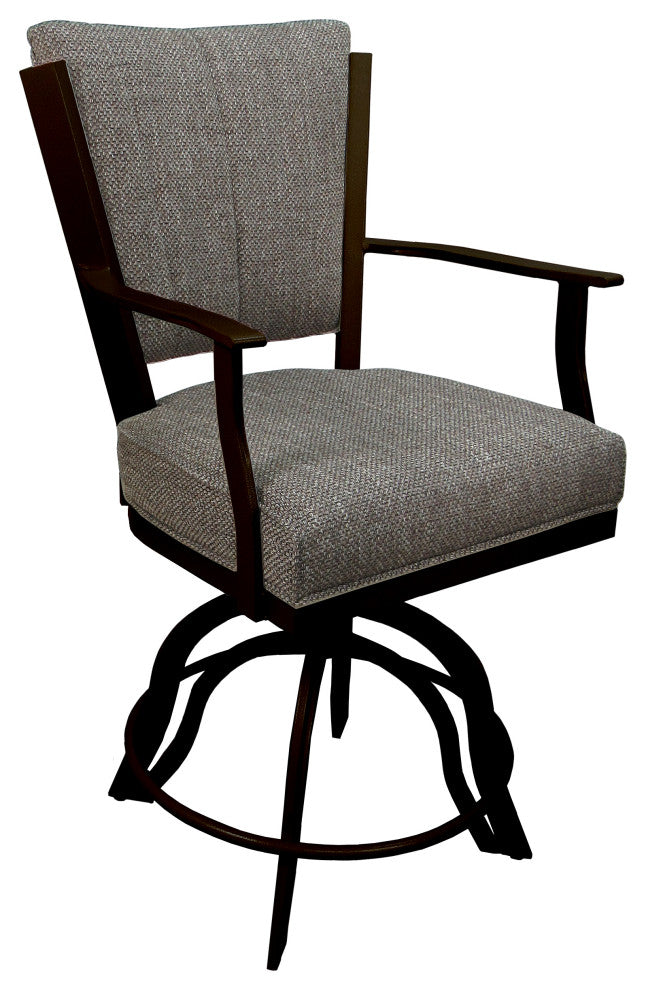 Montana Swivel Tilt Metal 30" Bar Stool or Counter 26" on A Base, Plumley Cocoa - Brown, 26"