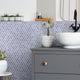 Hudson 1" Hex Lavender Porcelain Floor and Wall Tile
