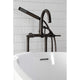 CCK8105DL Freestanding Tub Faucet and Supply Line, Stop Valve, Oil Rubbed Bronze