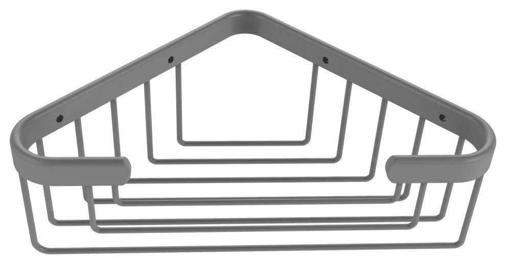 Toiletry Corner Shower Basket, Matte Gray