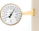Large Dial Thermometer, Living Finish Brass