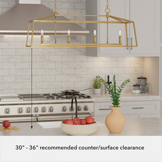 Fair Oaks Luxe Gold 4 Light Chandelier