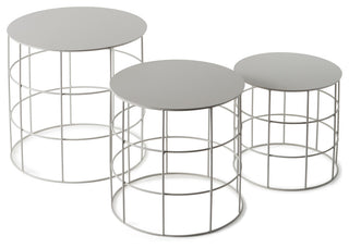 Atipico Set of 3 Reton Rounded Coffee Tables, Signal White