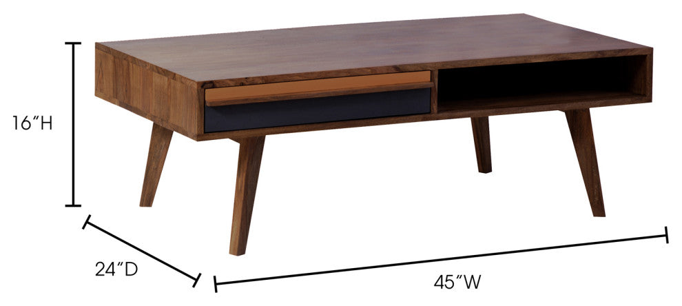 Mid - Century Modern Bliss Coffee Table - Brown