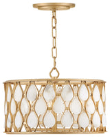 Estie LED Convertible Semi-Flush Mount in Piastra Gold