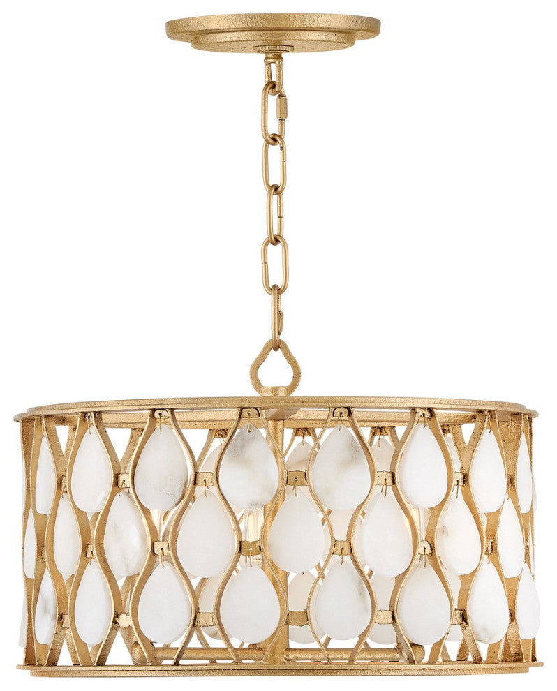 Estie LED Convertible Semi-Flush Mount in Piastra Gold