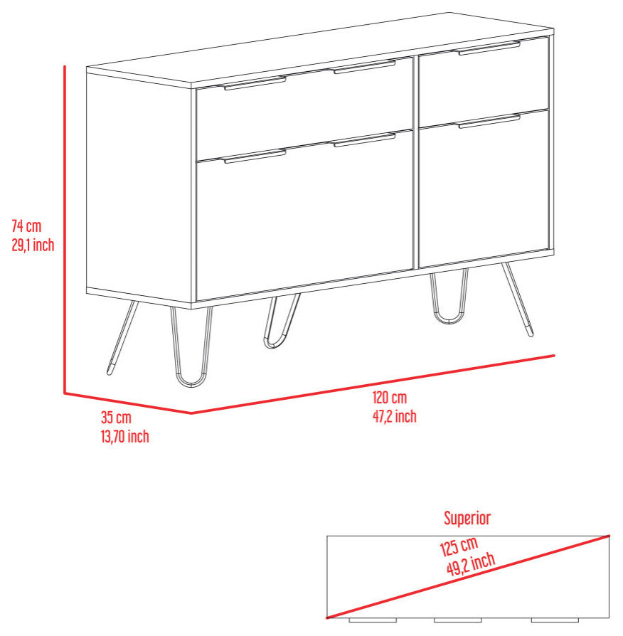 Begonia Double Dresser, Light Oak