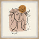 "Young Woman Portrait" Framed Painting Print, 32x32