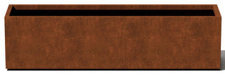 Metallic Series Corten Steel Window Box Planter, 36"