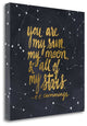 "Starry Words III Gold" By Sara Zieve Miller, Giclee on Gallery Wrap Canvas