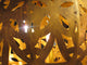 Dark Gold Floral Cutout Pendant Light, Round Globe Sphere Chandelier