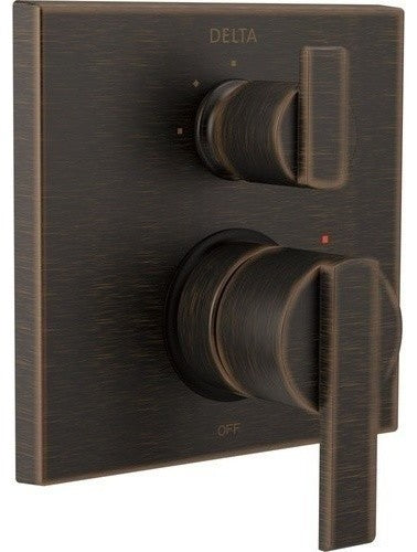 Delta Ara AngularValve Trim, 3-Setting Integrated Diverter, Venetian Bronze