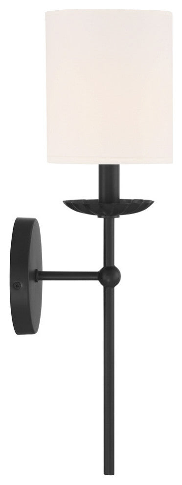1-Light Wall Sconce, Matte Black