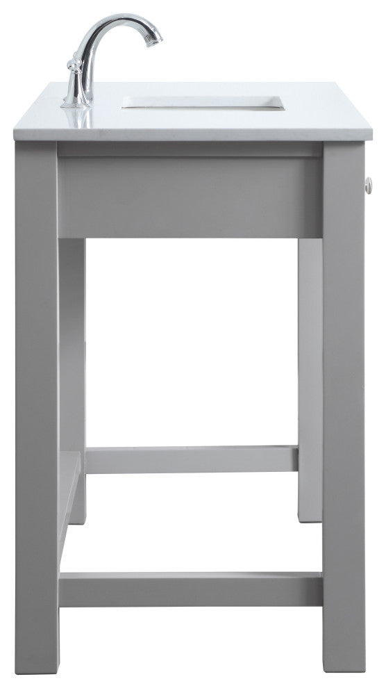 48" ADA Compliant Bathroom Vanity, Gray