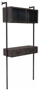 Industrial Wall Desk Distressed Black