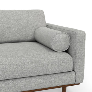 Morrison Mid Century Left Sectional Wide Sofa Tightly Woven Performance Fabric, Mist Grey