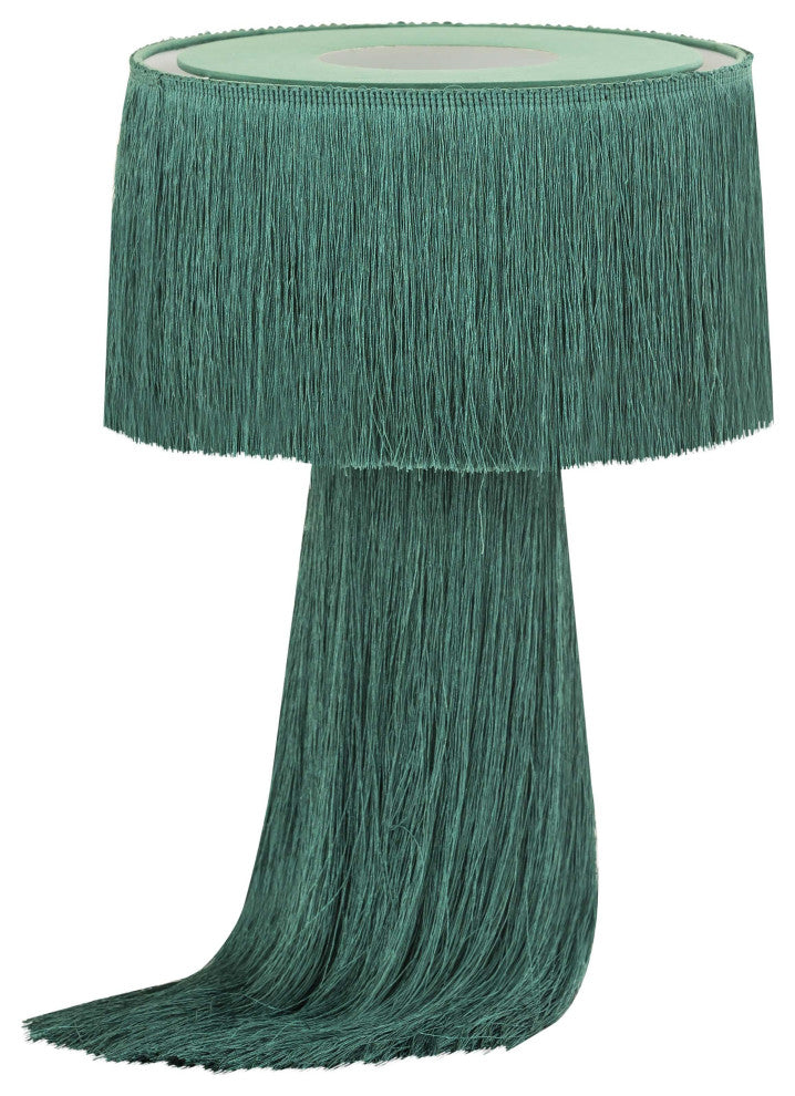 Atolla Tassel Table Lamp, Emerald