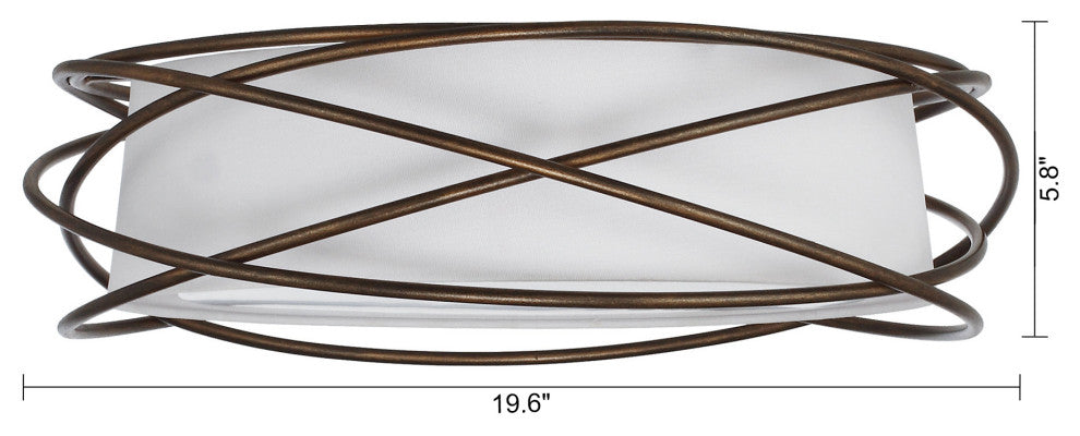 19.6 in. LED Flush-Mount Ceiling Lighting With Shade