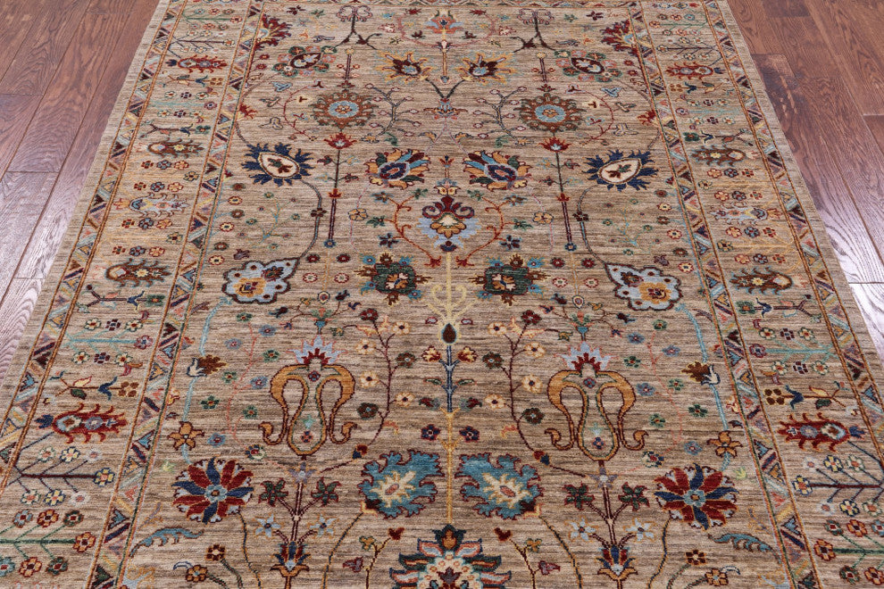 Persian Tabriz Handmade Wool Rug 5' 9" X 7' 11" - Q12780