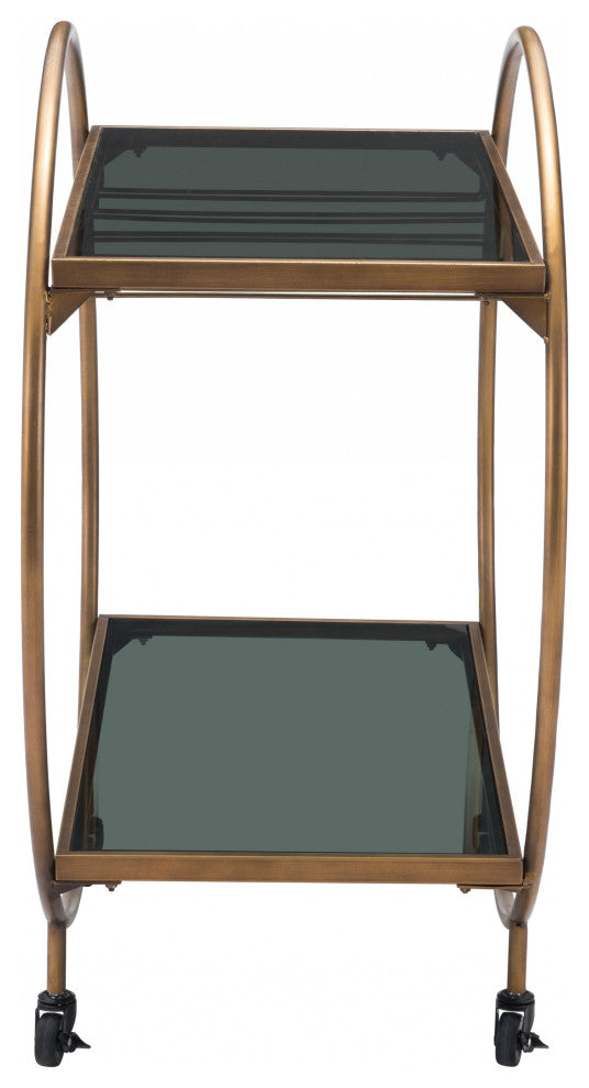 Arc Bar Cart Gold and Black