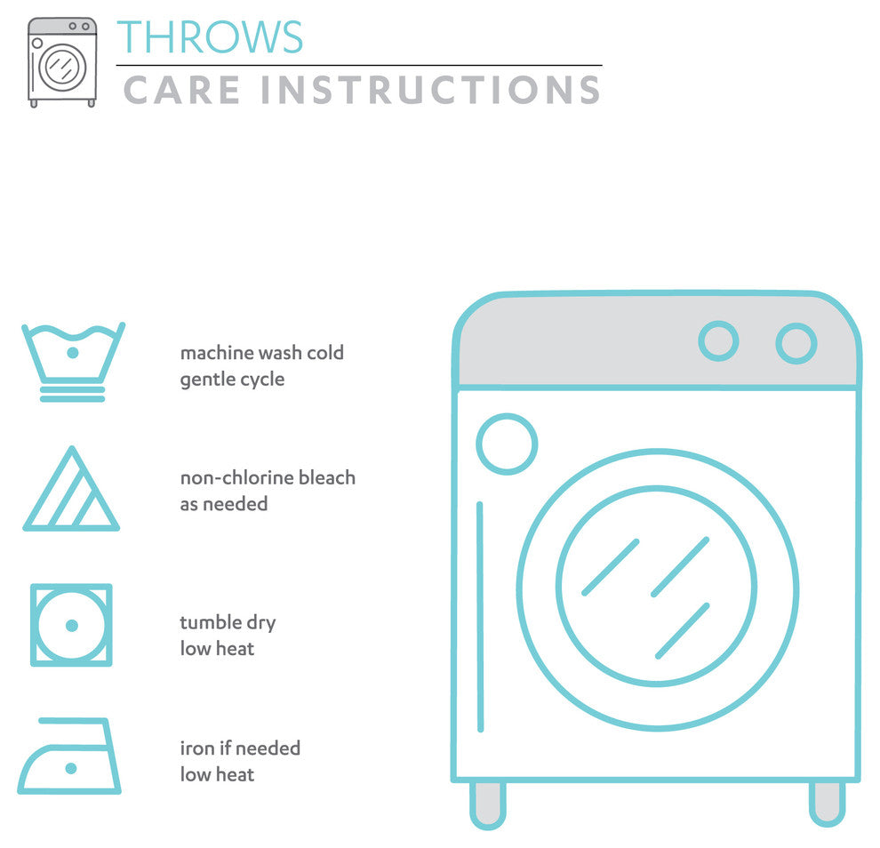 Farmhouse Stripe Throw, 50"x60", Blue